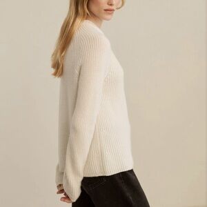 Jenni Kayne Cashmere Fisherman Sweater in Ivory